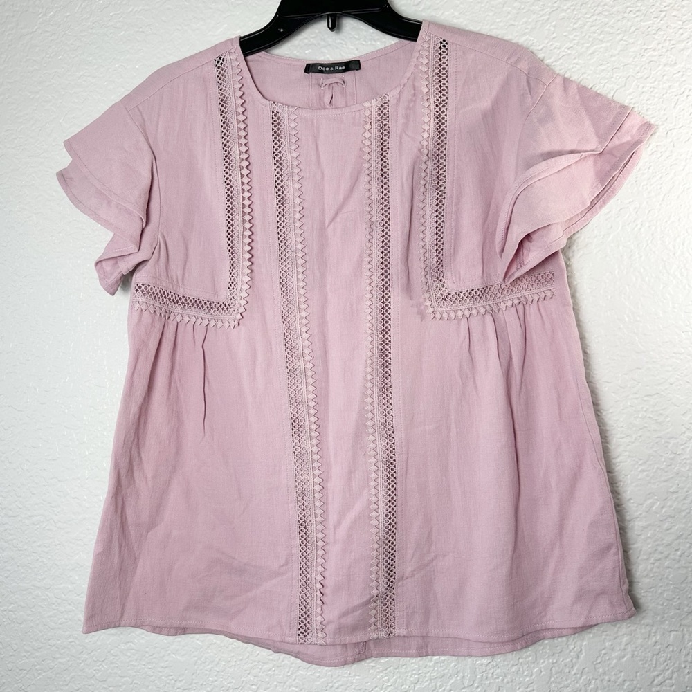 Doe & Rae Purple Blouse with Design